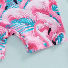 Toddler Baby Girl One Piece Swimsuit UPF 50+ Sun Protection Long Sleeve Rash Guard Bathing Suit Swimwear Sunhat Set - Hot Pink - View 7