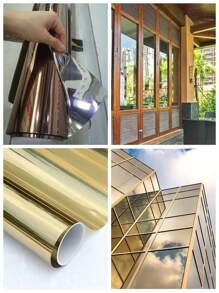 1 Roll Premium Heat Control Window Film For Home & Office - UV Blocking, Privacy Protection, Anti-Glare, Self Adhesive, Easy Install - Frosted Decorative Film For Bathroom, Living Room, Glass Doors