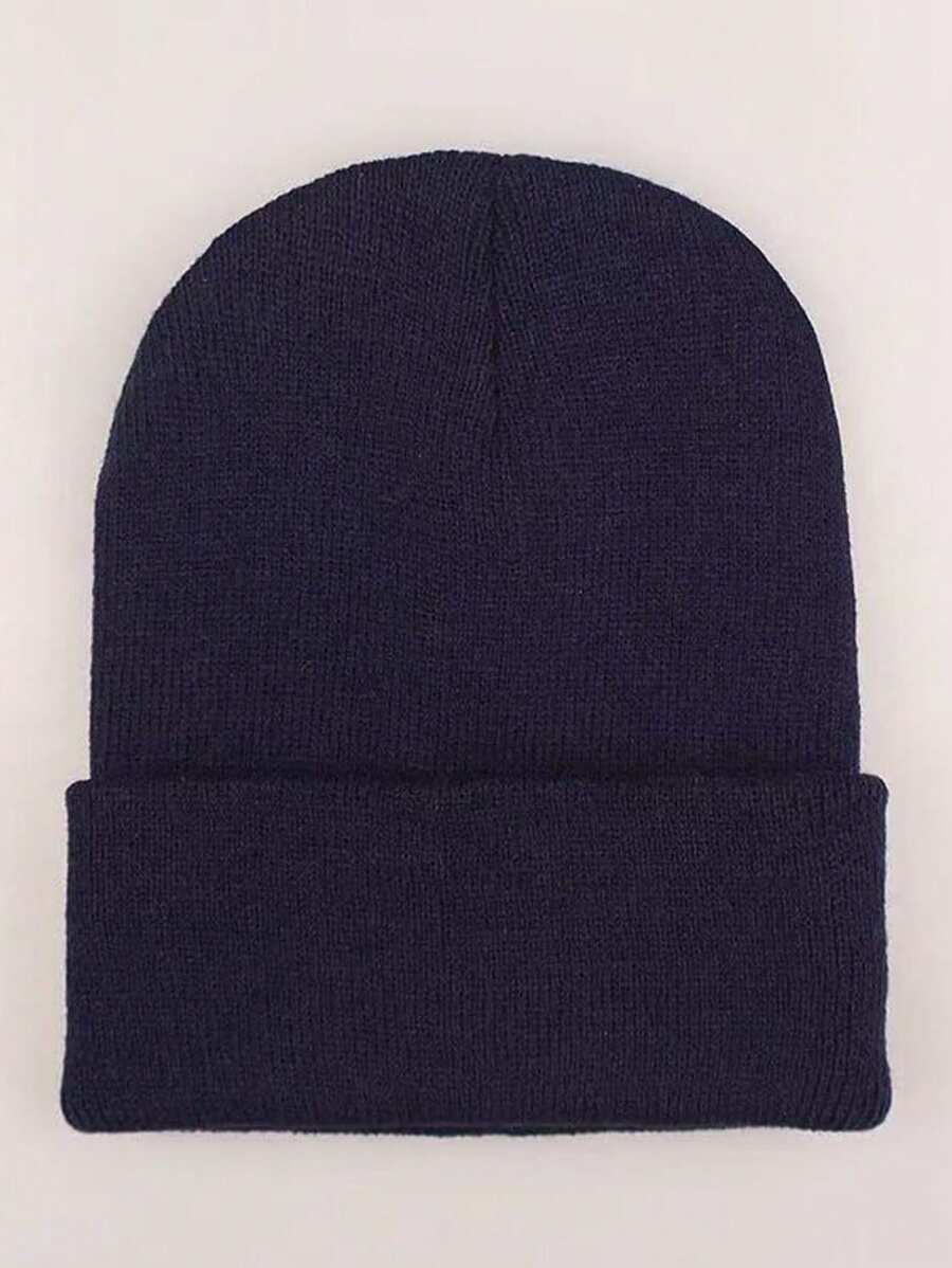 MilyModa Winter Hat, Cold Cap, Without Embroidery For Adults, Beret Cap - 藏蓝色 - 查看 1