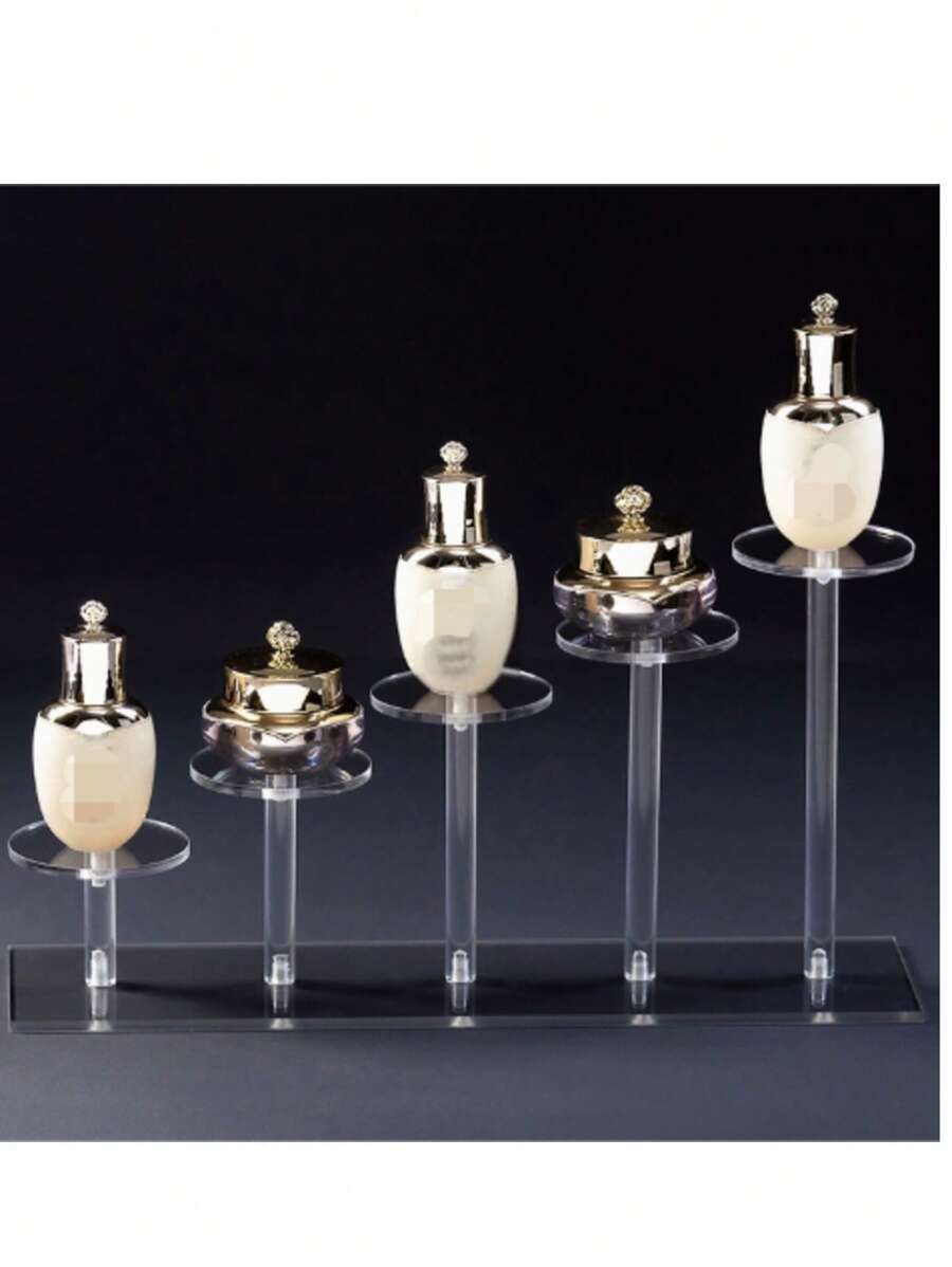 Acrylic Trapezoid Display Shelf, Multi-Function Holder Rack For Cosmetics, Jewelry, Collectibles, Figurines