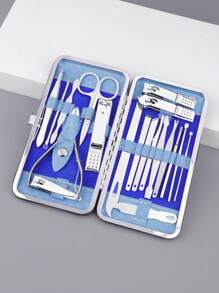 19pcs Nail Care Set, Stainless Steel Nail Clippers, Ear Pick, Manicure Tools For Home Use - Multicolor - View 12