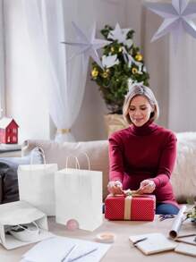 12pcs 8inch White Goodie Bags Small Gift Bags,With HandleWith Handles Kraft Paper Bag, For Party Favor Bags For Party Favor Bags For Birthday, Wedding Season ,Birthday,Valentine's Day, Wedding Season,Party Favors, Birthday Decorations, Party Supplies,Bachelorette Decor,Bachelorette Gifts,Bachelorette Party,Bridal Shower Favors,Wedding Favors For Guests,Christmas Gift Bags,Christmas Wrapping Paper,Christmas Bag,Party Bags,Hen Party Bags