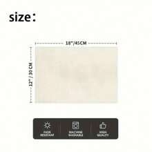 2/4/6pcs Abstract Geometric Placemats, Red Black White Modern Pattern Placemats For Kitchen, Dining Room And Restaurant Decoration, Heatproof Washable Polyester Linen Blend Rectangular Dining Table Mats, Abstract Design Placemats 12*18in - Multicolor - View 2