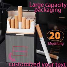 1pc Custom Engraved Stainless Steel Metal Cigarette Case, Personalized Name Cigarette Box, Durable Groomsmen Gift For Men, Unique Customized Accessory - Multicolor - View 3