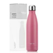 watersy 1 pièce Bouteille d'eau en acier inoxydable WATERSY, flacon isotherme de 17 oz/500 ml, bouteille d'eau en métal bleu gardant les boissons froides et chaudes, gourde de voyage pour l'école, la salle de sport, les déplacements et les sports