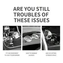 Car Glasses Box, Sun Visor Storage Box, Car Sunglasses Ticket Multifunctional Card Storage Box, Car Interior Storage Box