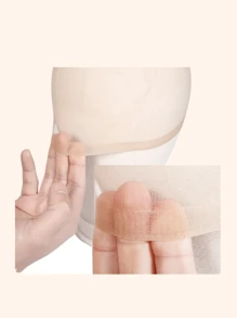 1pc/4pcs/6pcs/12pcs Skinlike HD Wig Cap, Invisible And Sheer Breathable Ultra-Thin Stretchy Stocking Caps For Lace Front Wigs - Beige - View 2