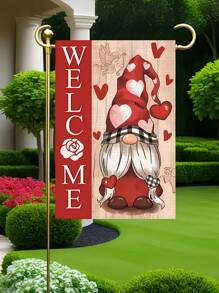 1/12 pièces Drapeau de jardin Gnome, Bienvenue Drapeau de jardin de Festival des Quatre Saisons, 14,17*18,50 pouces/36*47 cm, double face, en lin, Drapeau de pelouse de Festival de Gnome, Drapeau de jardin extérieur de Gnome Hiver Printemps, Saint-Valentin, Saint-Patrick, Pâques, Fête des Mères, Fête de l'Indépendance, Thanksgiving, Halloween, Noël. Pour la décoration de la cour extérieure de la ferme (drapeau seulement)