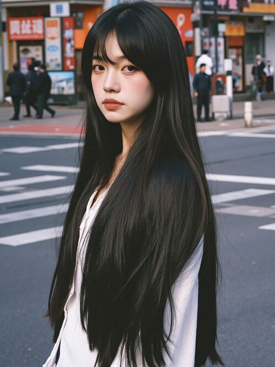 real me. 一体式直发夹式真人发接发 100% 真人发 5 发夹 S1B# 黑色 女士 - S1B - 查看 1