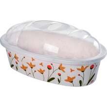 Bread Holder Cake With Lid Plastic Kitchen - Jaspeado - Ver 1
