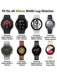 20mm Braided Nylon Solo Loop Band Compatible With Samsung Galaxy Watch 4 5 6 7 FE 40mm 44mm/Watch 4 6 Classic 42mm 46mm 43mm 47mm/Watch 5 Pro 45mm/Watch 3 41mm/Active 2 , Compatible With Garmin Vivoactive 6/Vivoactive 5/3/3 Music Watch Bands, Adjustable Solo Loop Stretchy Strap Replacement For Venu Sq 2/Forerunner 55/165/245/645 , Compatible With Gizmo Watch 3 2 1/ Gabb Watch 3 2 1/ SyncUP/Cosmo JrTrack Kid Watch - Starlight - View 12