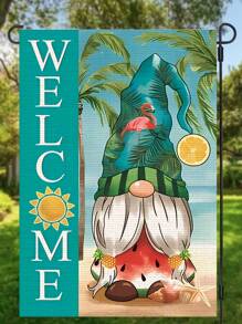 1/12 pièces Drapeau de jardin Gnome, Bienvenue Drapeau de jardin de Festival des Quatre Saisons, 14,17*18,50 pouces/36*47 cm, double face, en lin, Drapeau de pelouse de Festival de Gnome, Drapeau de jardin extérieur de Gnome Hiver Printemps, Saint-Valentin, Saint-Patrick, Pâques, Fête des Mères, Fête de l'Indépendance, Thanksgiving, Halloween, Noël. Pour la décoration de la cour extérieure de la ferme (drapeau seulement)
