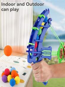 儿童软弓箭射击目标套装、EVA 泡沫球、动物目标管、室内外投掷球射击互动玩具，适合男孩女孩（随机球颜色和目标样式） - 彩色 - 查看 6