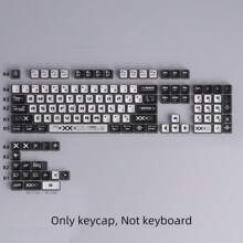 Juego de teclas personalizadas con impresión, tecnología de sublimación, material PBT+PC, 4 lados transparentes, teclas tipo pudín compatibles con barra espaciadora de 6.25U, 61, 68, 75, 84, 87, 98, 99, 100, 104, 108 teclas - Solo tecla, no teclado - Ver 6