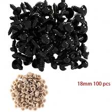 100pcs 5/6//7/8/9/10/12/14/18/20mm Plastic Eyes For Toys Diy Mix Size Crochet Animal Eye For Doll Toys Accessories