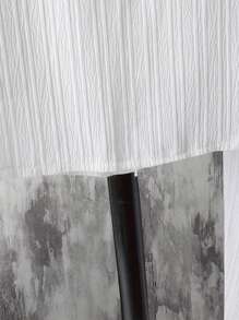 2 Pieces Tween Boy Loose Casual Jacquard Stripe Woven Shirt And Pants Pocket Set - White - View 6