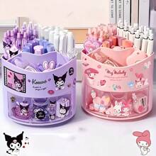 Sanrio Draaibare opbergdoos voor pennen, leuke opbergdoos voor op het bureau met meerdere lagen, beschilderde opbergdoos van kunststof, perfect cadeau voor liefhebbers van kantoorbenodigdheden
