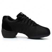 Zapatos de baile para mujer de suela de goma y malla, zapatos de baile de cuadrados de suela blanda transpirables para todo el año, zapatos de práctica de baile, zapatos de ejercicio de fitness corporal, zapatos casuales