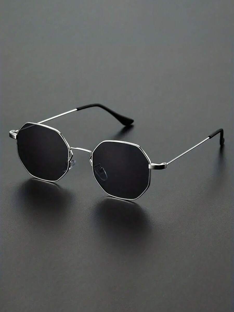 经典几何框架眼镜，适合男士日常佩戴，与服装完美搭配 - 同款多色 - 查看 1