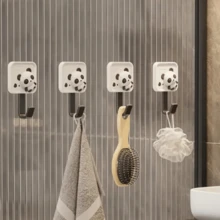 时尚粘性可爱熊猫挂钩：用于毛巾和衣服的壁挂式浴室配件