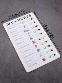 1pc Self-Discipline Check-In, Study Table, Good Habit Formation Plan, Summer Task Time Checklist Plan Office And School Supplies Great Gift For Family And Friends!