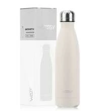 watersy 1 pièce Bouteille d'eau en acier inoxydable WATERSY, flacon isotherme de 17 oz/500 ml, bouteille d'eau en métal bleu gardant les boissons froides et chaudes, gourde de voyage pour l'école, la salle de sport, les déplacements et les sports