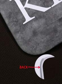 1pc Flatware & Letter Graphic Kitchen Rug, Retro Polyester Kitchen Mat For Kitchen ,Room Decor