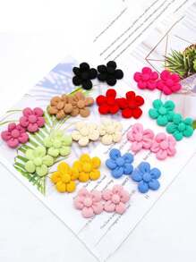10 piezas de lazos elásticos con forma de flor de colores aleatorios para el pelo de mascotas perros y gatos, accesorios de peinado lindos para mascotas - Multicolor - Ver 4