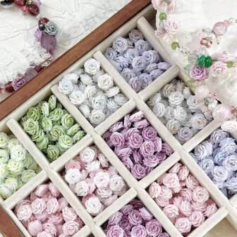 Set de 5 piezas de cuentas de perlas falsas con diseños de Alicia en el País de las Maravillas y hadas del bosque, accesorios vintage para hacer pulseras, collares y joyas