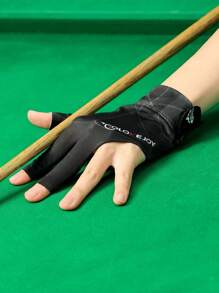 GOLOVEJOY 1pc Snooker/Billiard Glove, Left Hand Only, Thin Breathable Non-Slip 3-Finger Glove