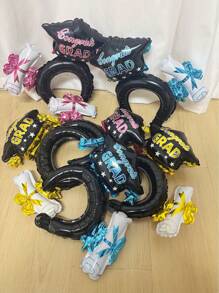 MECRLA 3 件装毕业气球头带、毕业装饰、发球发带、充气气球头带、毕业气球头饰、毕业旅行、2025 年毕业派对、学校派对必备头饰气球 - 多種顏色可選 - 查看 3