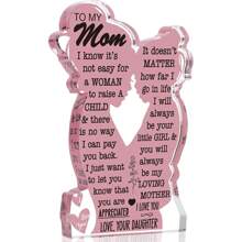 1 Pc Acrylic Plaque Sign 15x12cm Mom Gifts From Daughter Christmas Gift For Mom, Mom Birthday Ideas Gift Cool Mother's Day Gifts From Daughter Best Mom Ever Gifts New Mom Single Mom