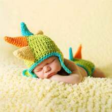 Newborn Cartoon Dinosaur Photography Costume Knitted Photoshoot Hat Set, Baby Unisex Photo Prop Baby Shower Easter Gifts Things For Girls/Boys