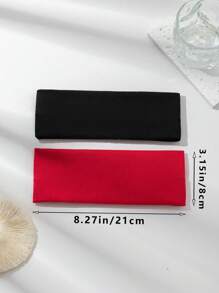 2 chiếc băng đô dệt kim co giãn phong cách đường phố thể thao thường ngày - Nhiều màu - Xem 4