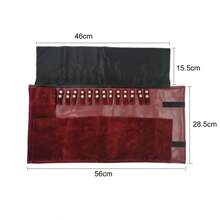 Luxury Leather Jewelry Roll Bag Exhibitor Portable Set Jewelry Carring Pouch Organizer Multi Functional Necklace Pendant Storage Bag