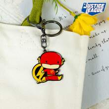Justice League 正义联盟钥匙扣，DC 卡通英雄蝙蝠侠超人神奇女侠闪电侠钥匙扣，多功能时尚卡哇伊钥匙扣，适用于日常生活汽车钥匙、手机、相机、钱包、徽章卡、腕带钥匙扣、生日派对礼物复活节礼物[官方授权]