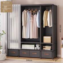 Armoire de chambre pratique et élégante, Porte-vêtements sur pied, Porte-vêtements robuste, Armoire de luxe à haute capacité, Armoire de rangement de vêtements à assemblage facile, Vêtements, Pantalons, Couette, Disponible en plusieurs tailles et styles, Grande capacité et assemblage facile