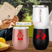 1 pieza Taza de vidrio personalizada de Nezha de 12 onzas, taza de agua/café diaria con estampado de dibujos animados de Nezha, taza sorpresa, regalo de Año Nuevo, regalo de cumpleaños, regalo del Día de San Valentín, adecuado para familia, amigos y parejas