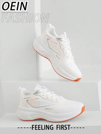 OEIN Women's Sports Shoes Outdoor Running Daily Casual Fashion School Wind Breathable Comfortable Non-Slip Sole Front Strap Design