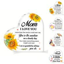 1 件，儿子和女儿送给妈妈的母亲节礼物，送给妈妈的生日礼物雕刻亚克力方形拼图，送给妈妈的个性化生日礼物，送给妈妈的生日礼物牌匾，3.93 X 3.93 英寸（妈妈） - 彩色 - 查看 5