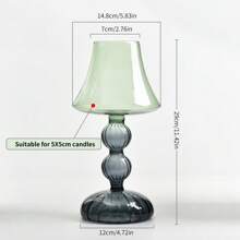1 pezzo Portacandela in vetro di stile nordico, porta-candela per decorazione e atmosfera d'interni, leggero e di lusso, adatto per casa e feste