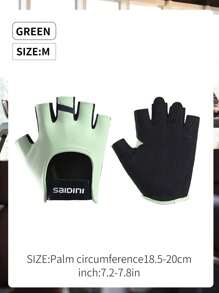1pc Ice Silk Yoga Wrist Support Band, Unisex Gym Weightlifting Dumbbell Barbell Bicycle Cycling Anti-Slip Breathable Sports Half-Finger Gloves - Multicolor - View 13