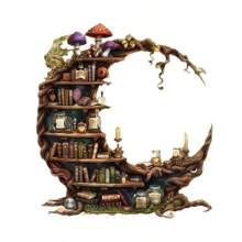 1pc Whimsical Crescent Moon Acrylic Desk Decor - Bookshelf Design, Perfect For Home & Office, Great Gift For Book Lovers Gifts Birthday Graduation