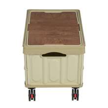 55L Foldable Cart Large Capacity Rolling Cart With 360° Rotatable Wheels Outdoor Camping Hiking Pinic Foldable Organizer Foldable Box For Store Home Office Kitchen Green - Green - View 6