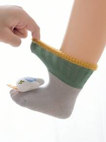 2 Pairs Soft & Breathable Newborn Socks, Thin Summer Baby Socks Anti-Slip For Toddlers Learning To Walk, Ultra-Thin Silk Infant Socks - Multicolor - View 8