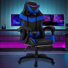 OYAJIA Gaming Chair, Ergonomic High Back Office Racing Chair With Armrest, Swivel Leather Desk Chairs With Adjustable Headrest And Lumbar Cushion For Office And Home,Lumbar Cushion With Massage - Black+Blue - View 9