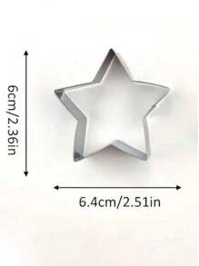 6pcs/Set Stainless Steel Cookie Cutter Set, Star, Umbrella, Triangle And Round Shaped Cookie Molds For Baking Cookies And Clay Crafting