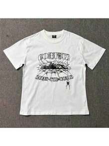 Unisex Cortez Print T-Shirt 100% Cotton Shirt - White - View 1