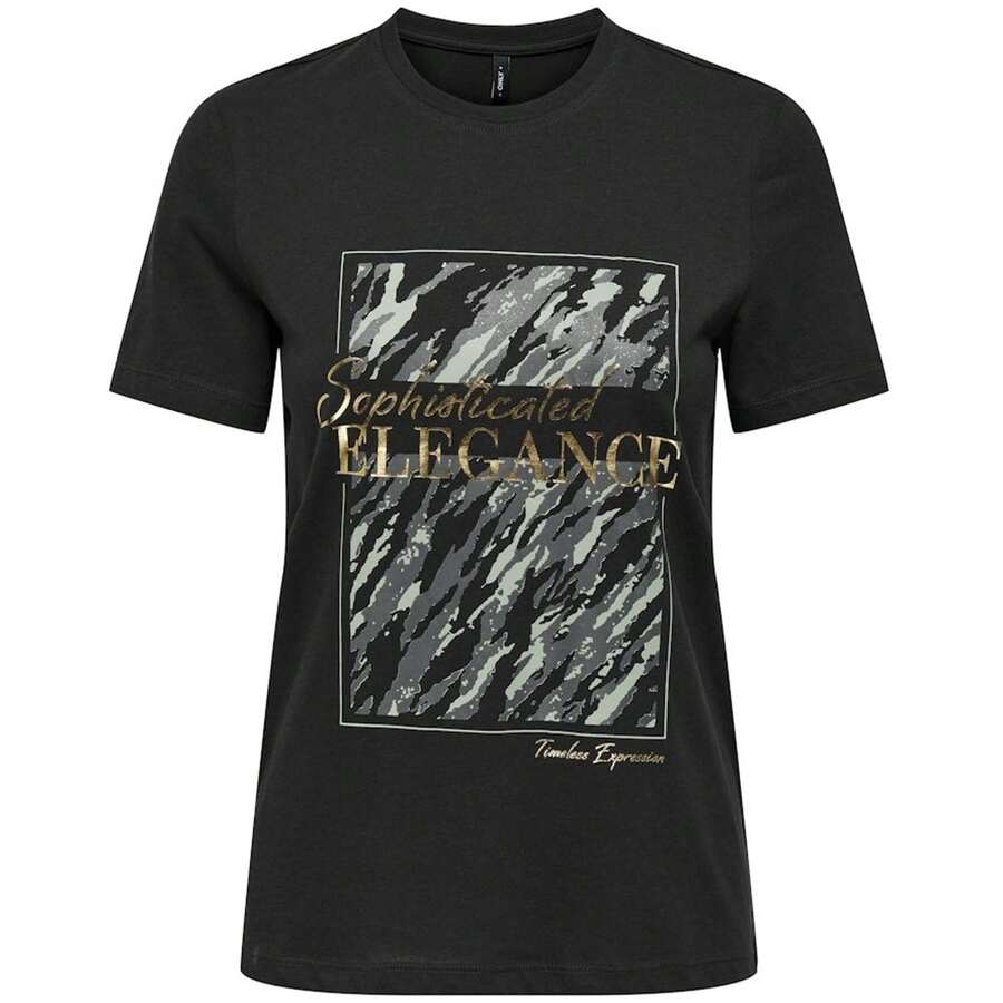 Only Allie Life Women's Short Sleeve T-Shirt In Black ✅ Delivery 24/72h To Spain (Peninsula) - Black - View 1