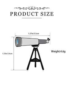 1 件装望远镜珐琅胸针时尚简约别针背包衣服徽章天文学家珠宝礼物